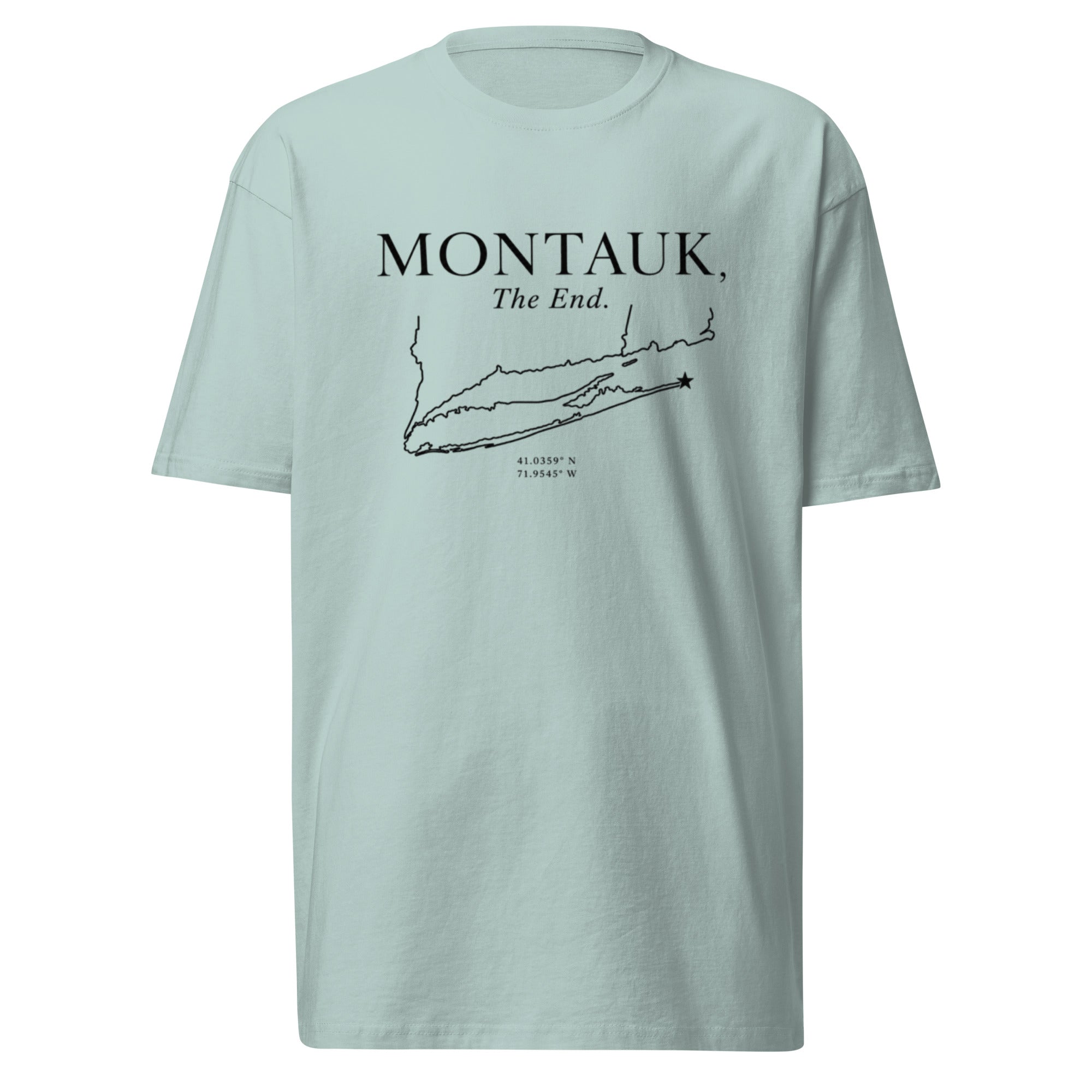Montauk, The End. Premium Cotton Tee Shirt — view 3