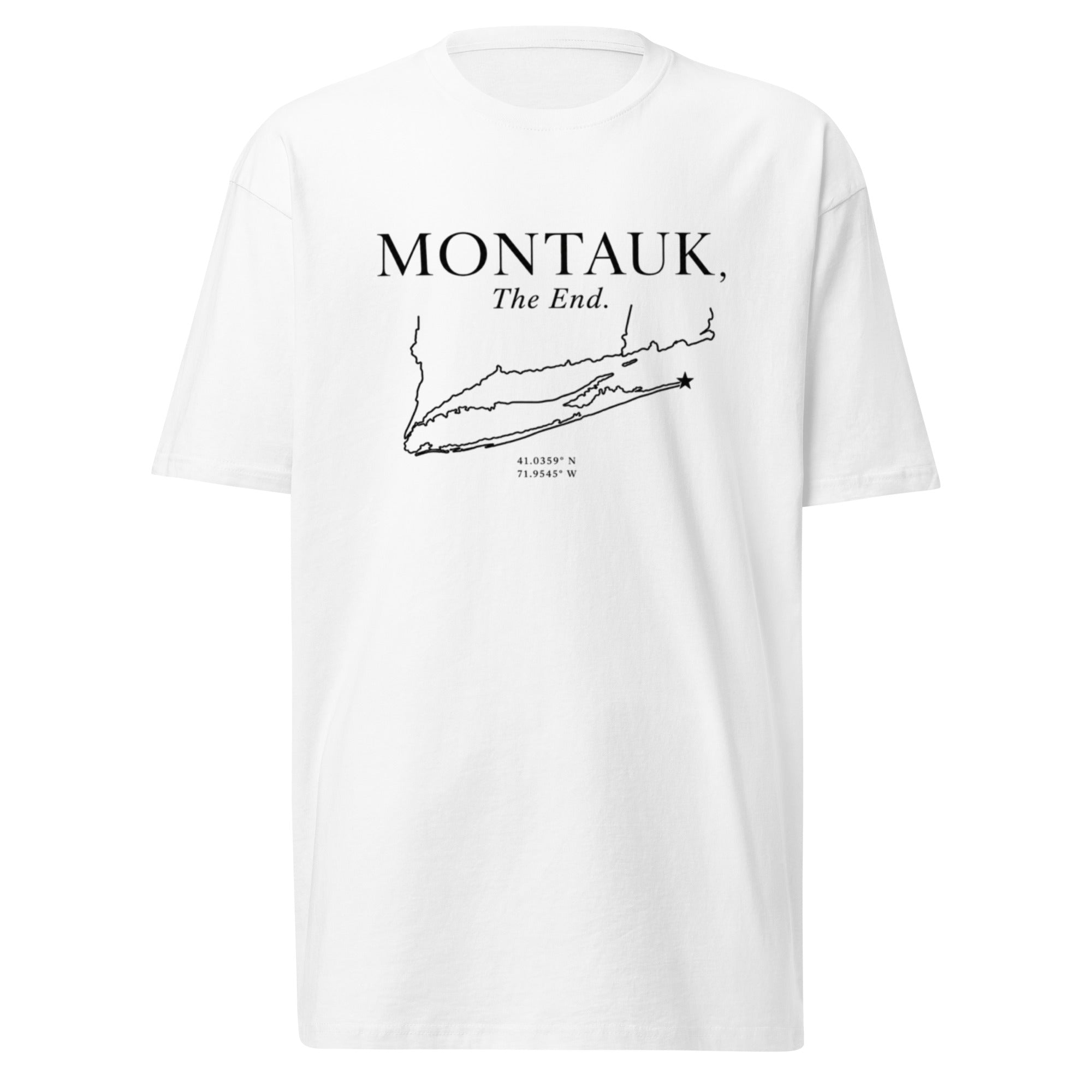 Montauk, The End. Premium Cotton Tee Shirt