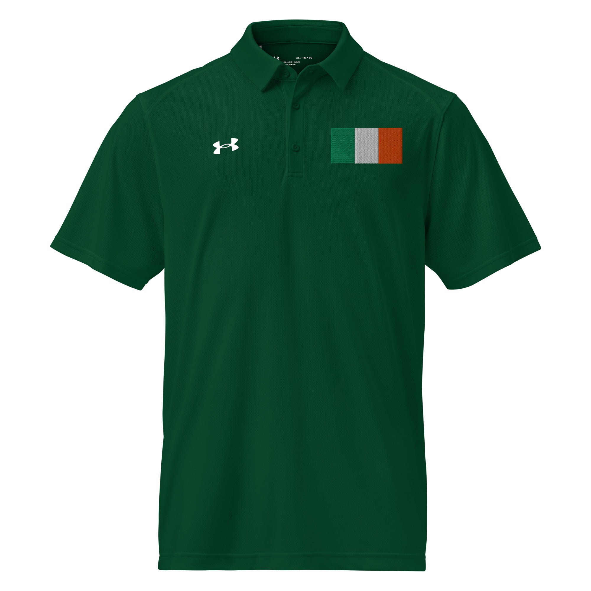 Ireland Flag Men's Performance Polo — Under Armour 100% Polyester, Embroidered — view 4