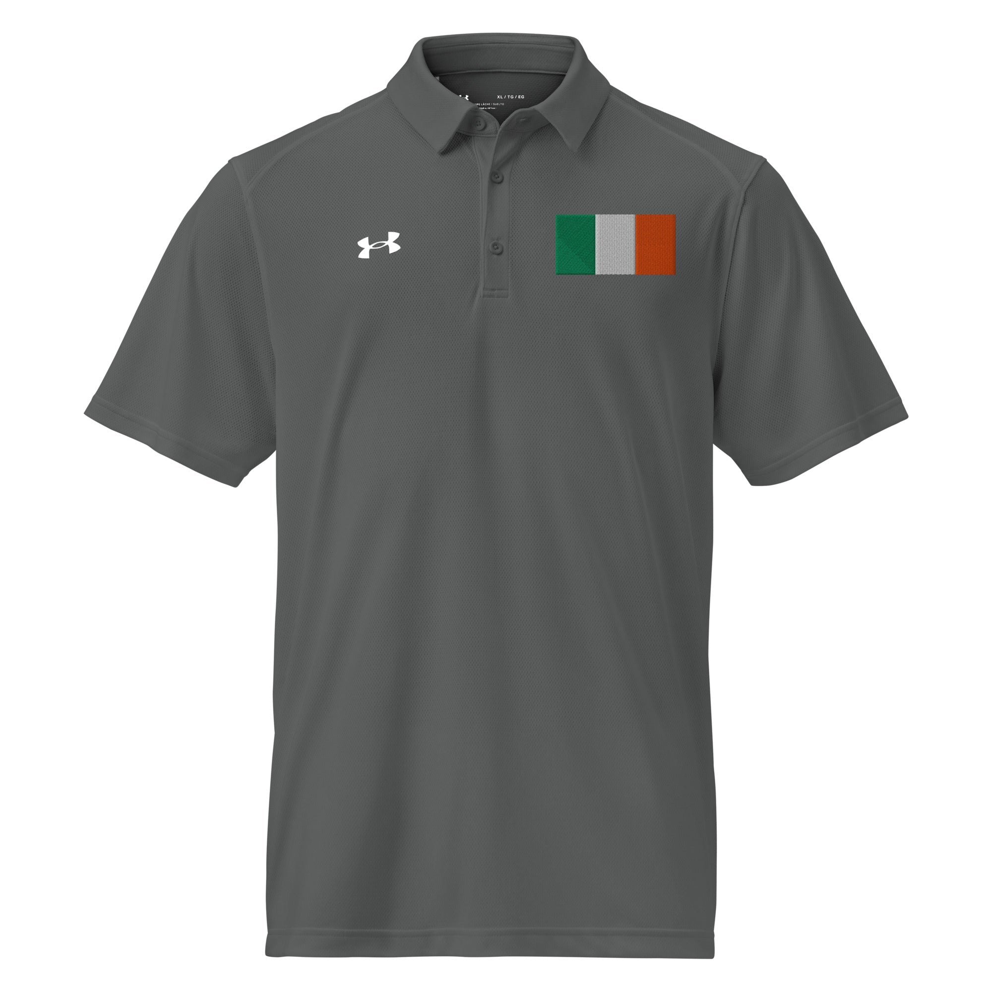 Ireland Flag Men's Performance Polo — Under Armour 100% Polyester, Embroidered — view 5