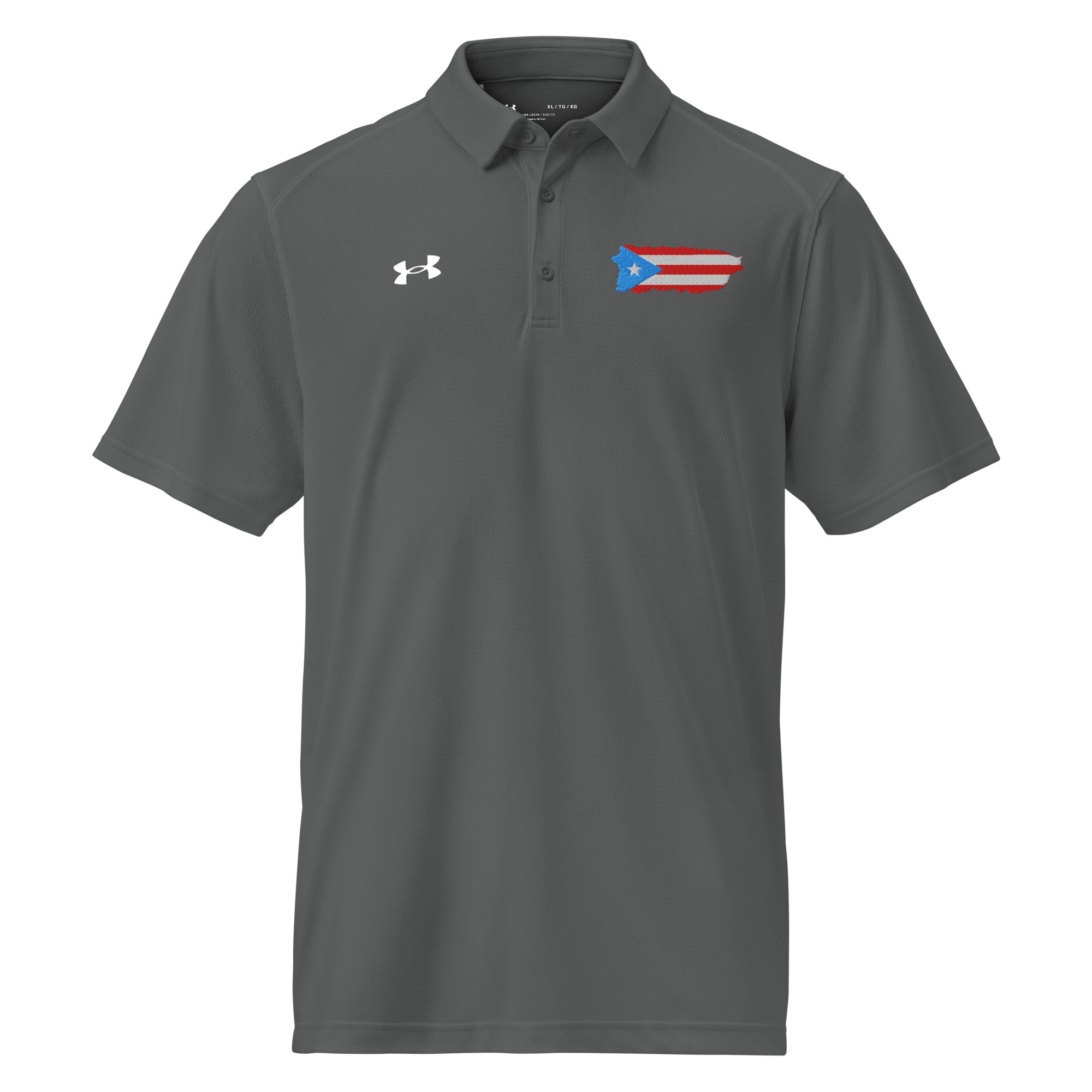 Puerto Rico Flag Men's Performance Polo — Under Armour 100% Polyester, Embroidered — view 5
