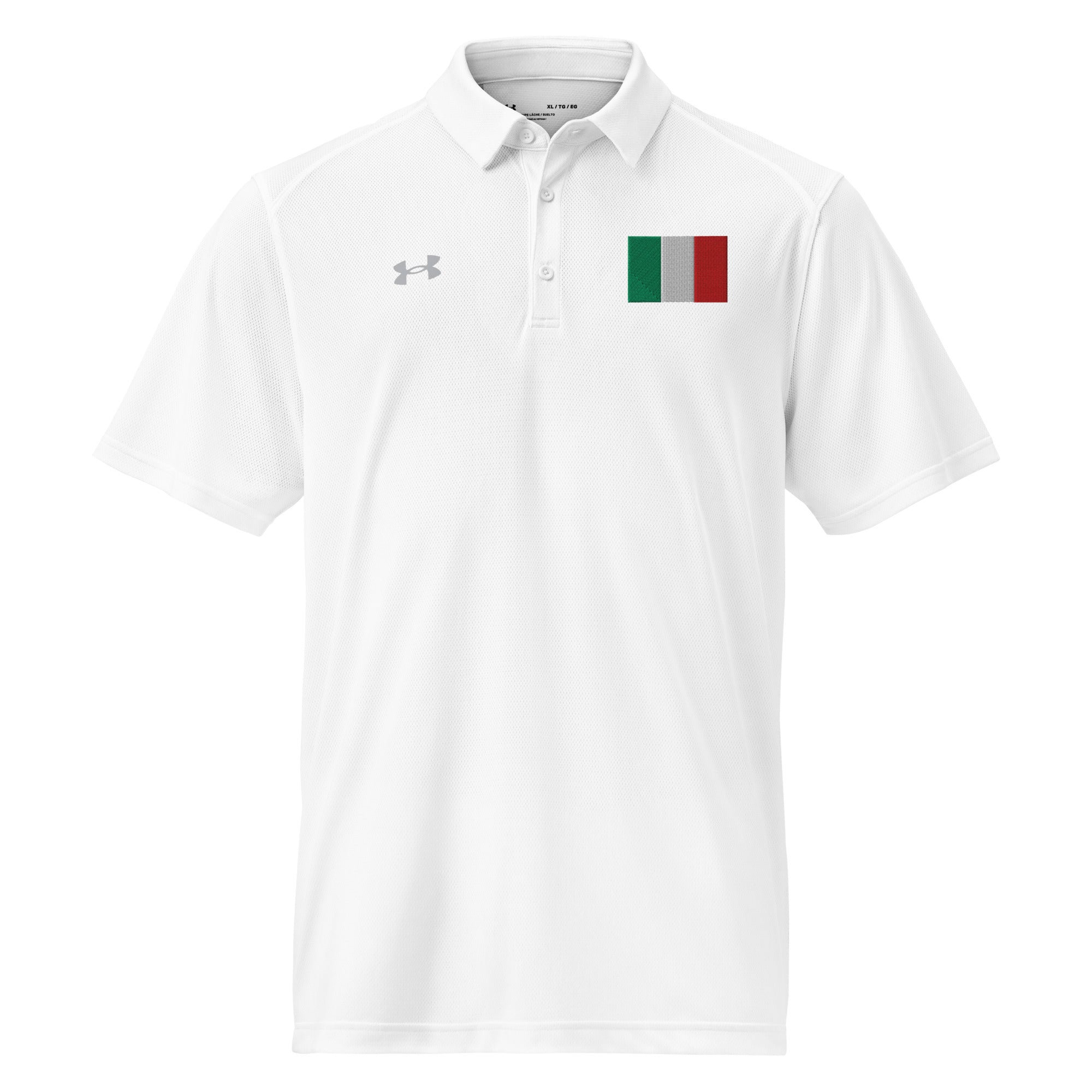 Italy Flag Men's Performance Polo — Under Armour 100% Polyester, Embroidered — view 5
