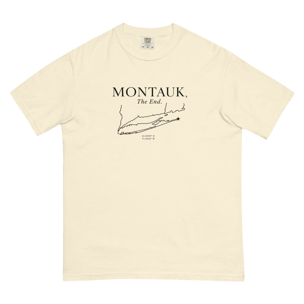 Montauk, The End. Comfort Colors Cotton Tee Shirt