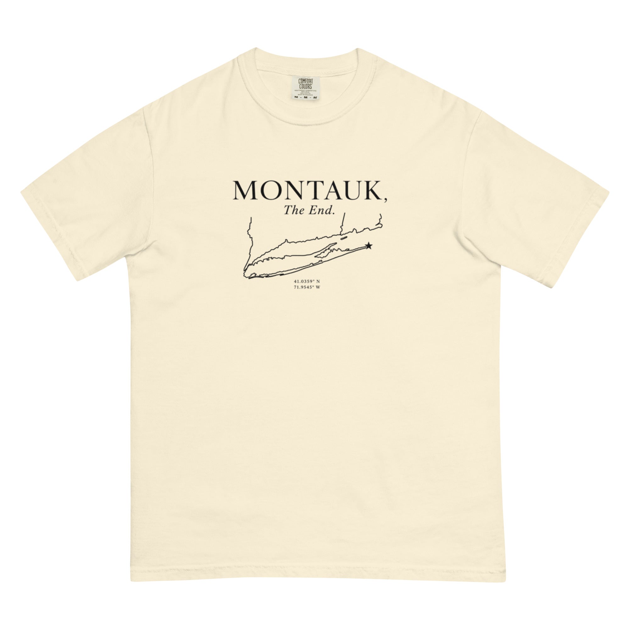 Montauk, The End. Comfort Colors Cotton Tee Shirt