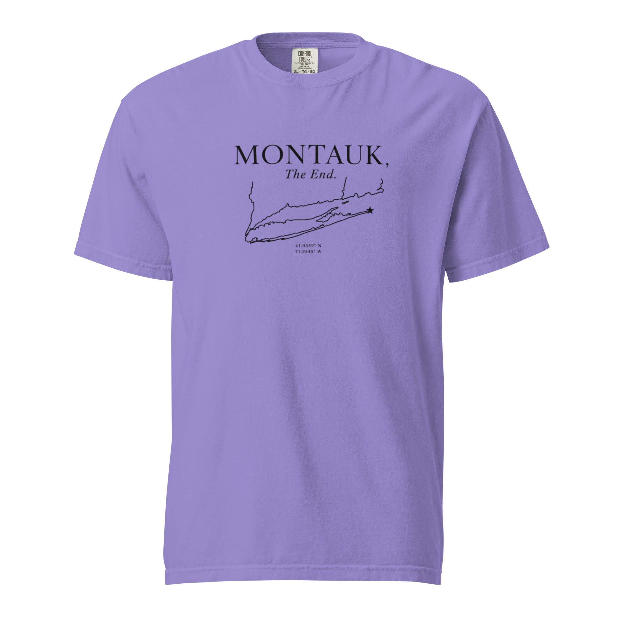Montauk, The End. Comfort Colors Cotton Tee Shirt — view 4